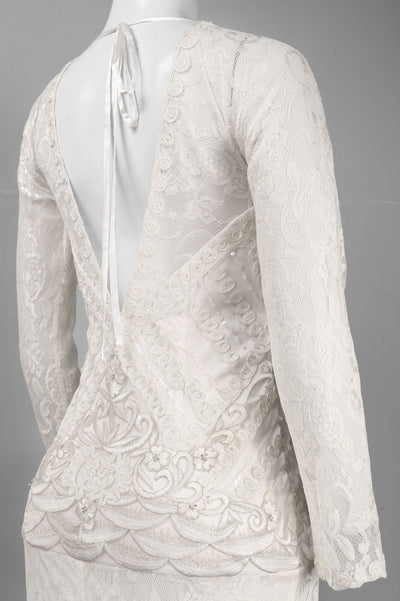 Sue Wong W4134 Long Sleeve Floral Lace Evening Dress
