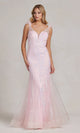 Vestido de fiesta de sirena con tirantes de plumas T1208