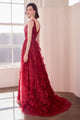 Glitter Print Sleeveless Gown by Amoris T606 in Mauve