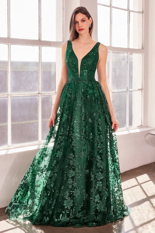 Glitter Print Sleeveless Gown by Amoris T606 in Mauve