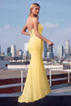 Chiffon Fitted Long Strapless Dress by Amoris T702 – Lavender
