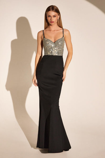 Ladivine Amoris T9002 Long Fitted Embellished Bodice Formal Gown