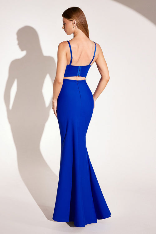 Ladivine Amoris T9002 Black/Silver Fitted Formal Gown