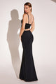 Ladivine Amoris T9003 Black Sweetheart Fitted Evening Gown