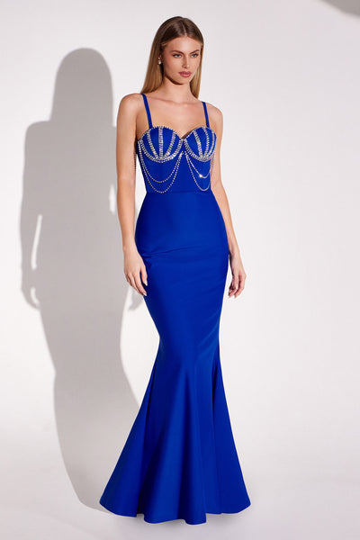 Ladivine Amoris T9003 Long Fitted Sweetheart Neck Evening Gown