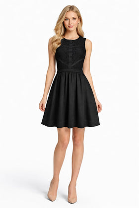 Taylor 5927M Sleeveless Lace Bodice Fit and Flare A-Line Party Dress