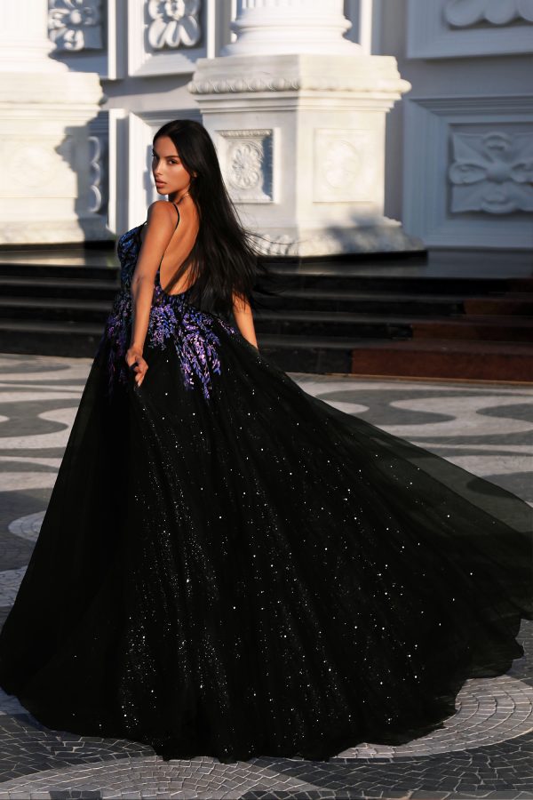 Tina Holly TE216B Prom Ball A-Line Spaghetti Strap Satin Tulle Dress