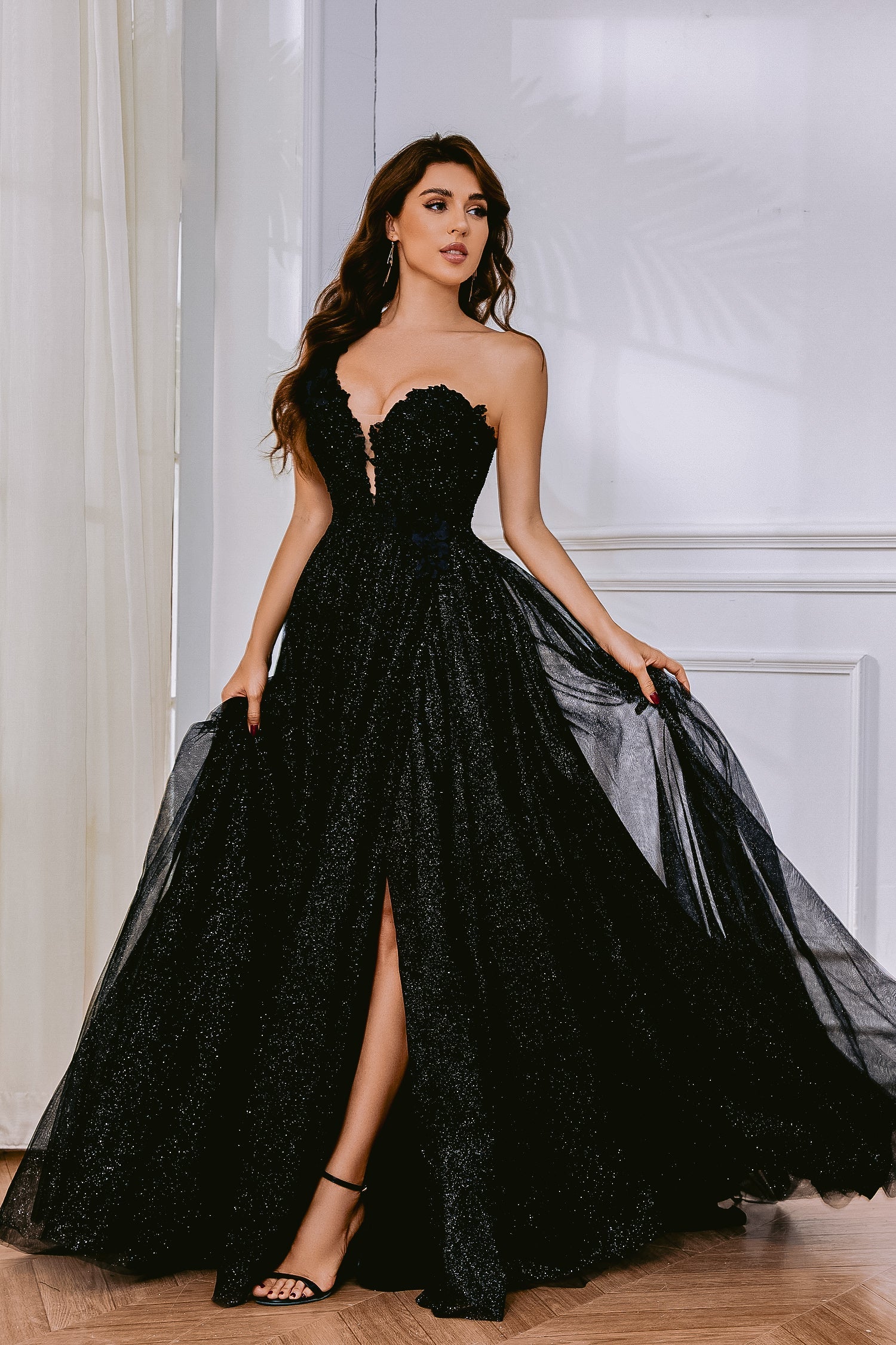Long Glitter Ball Gown Formal Prom Dress TK554 by Tina Holly