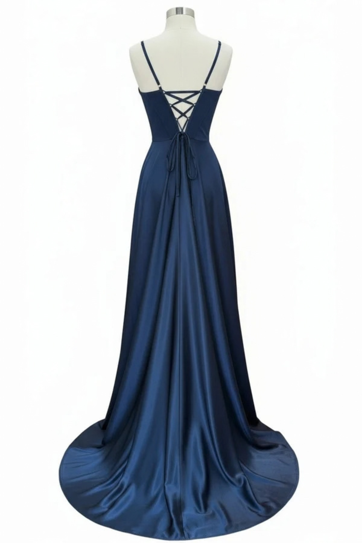 Sleeveless Satin Corset Sweetheart A-Line Prom Evening Gown with Lace-Up Back by Trevi TL3049L