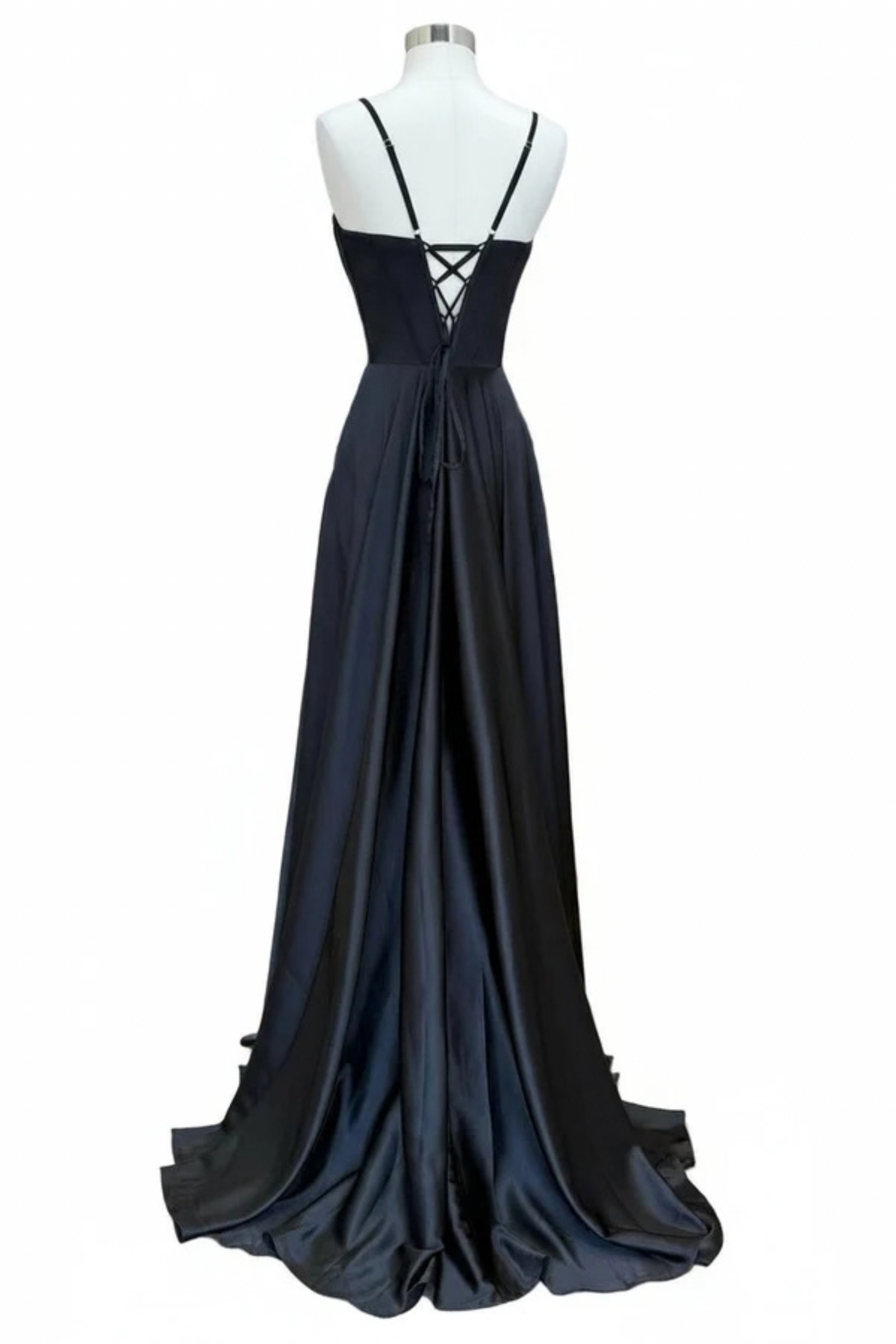 Sleeveless Satin Corset Sweetheart A-Line Prom Evening Gown with Lace-Up Back by Trevi TL3049L