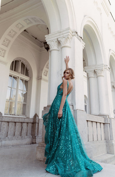 Tina Holly TW025 Prom Glitter Evening Fabric Dress