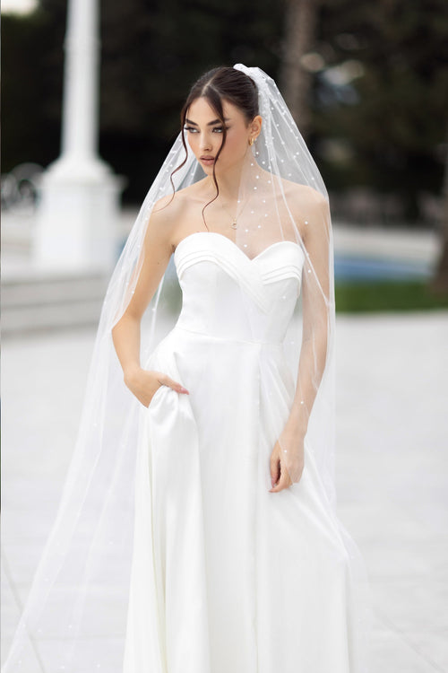 Tina Holly TW105 Wedding Ball A-Line Strapless Sweetheart Satin Dress