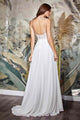 Elegant Off White Wedding Gown with Beaded Embellishments