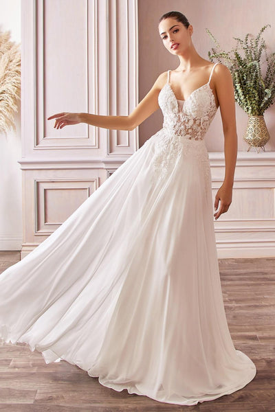 Elegant Off White Wedding Gown with Beaded Embellishments
