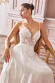 Elegant Off White Wedding Gown with Beaded Embellishments