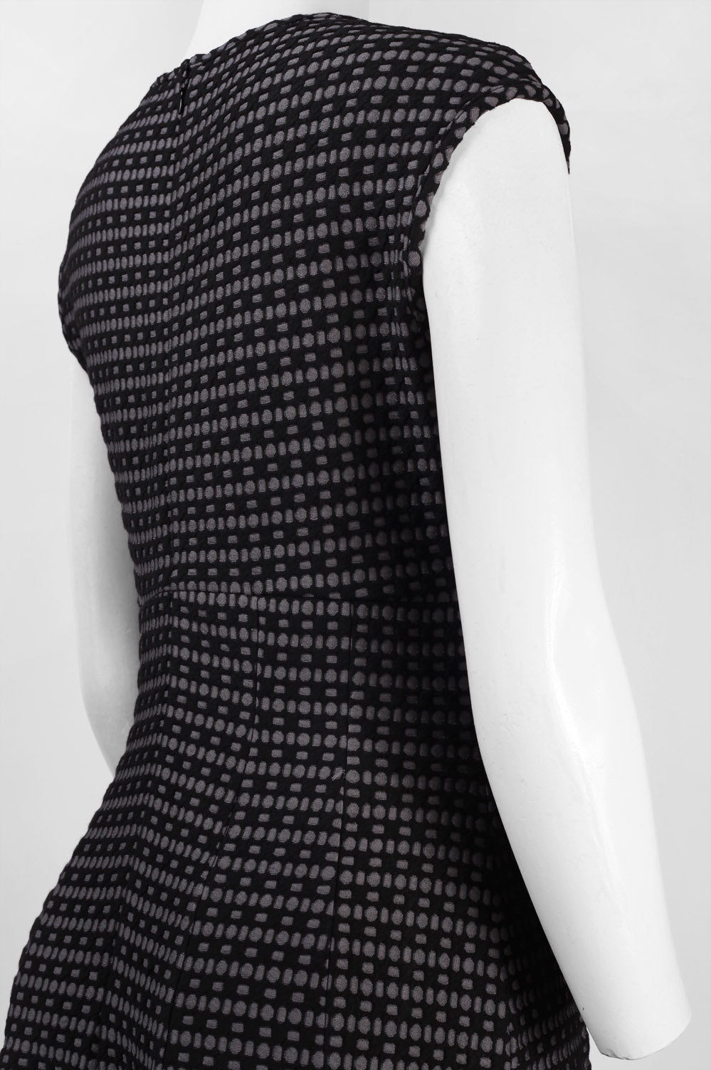 Taylor 5845M Cap Sleeve Zip Back Drop Waist Knit Jacquard Dress