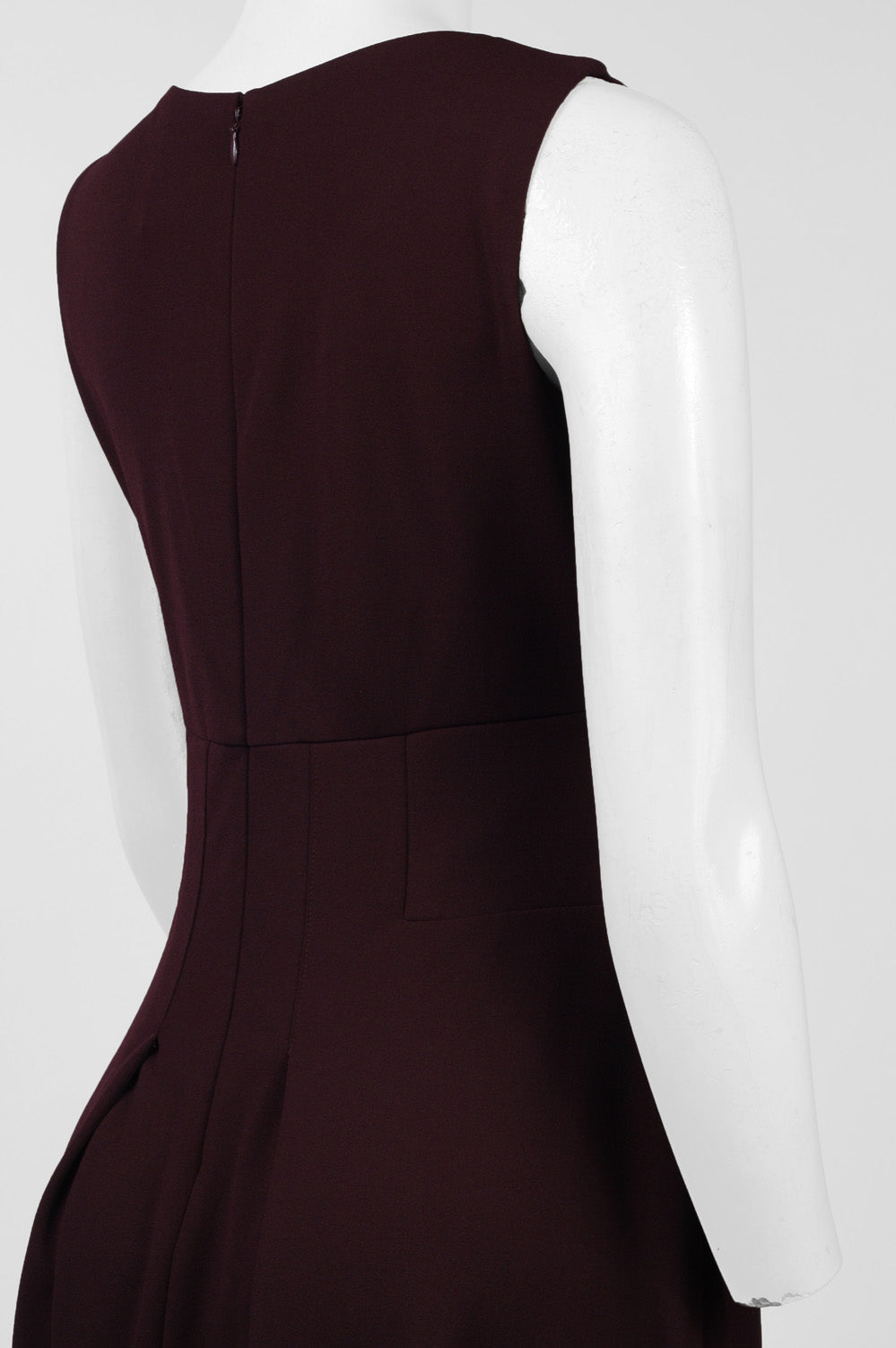 Taylor 9230M Sleeveless Boat Neck Pleated Stretch Crepe A-Line Dress