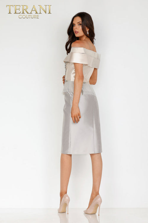 Terani Couture 2111C4560 Glamorous Cocktail Pleated Short Formal Premium Dress