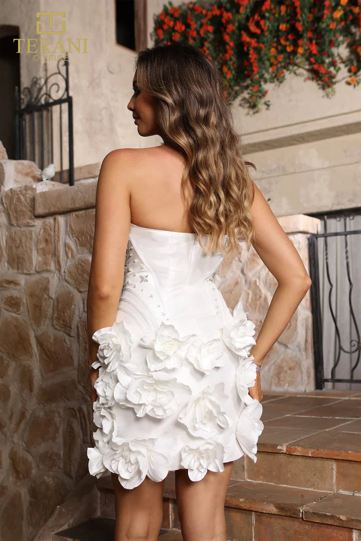 Terani Couture 251p4059 Strapless Short Bodycon Prom Dress