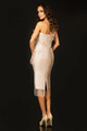 Vestido de cóctel de mikado tricolor con un solo hombro - Terani Couture 2011-2003