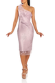 Vestido de cóctel de mikado tricolor con un solo hombro - Terani Couture 2011-2003