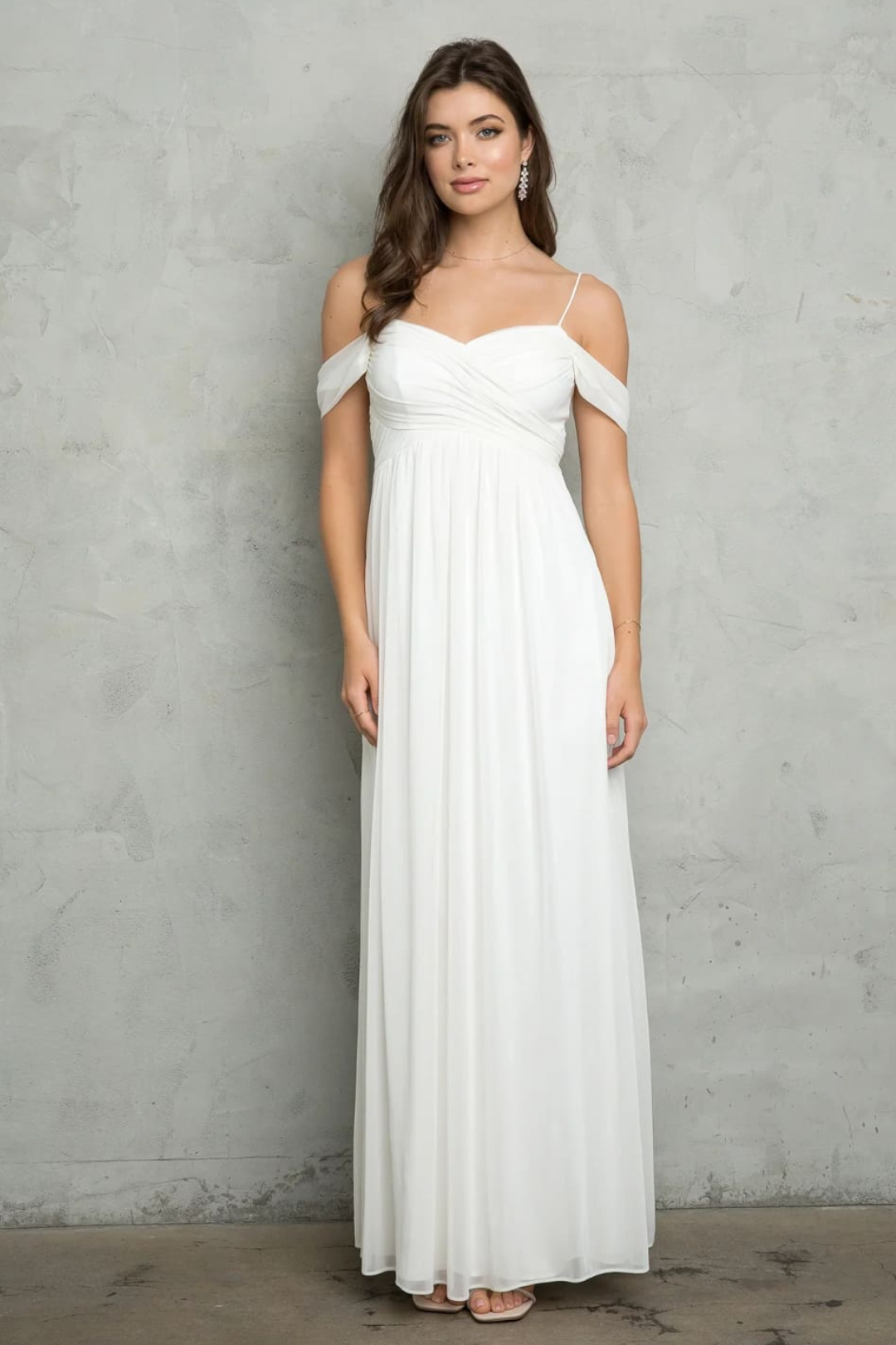 Eva USA 3494 Long Sweetheart Ruched Wedding Gown