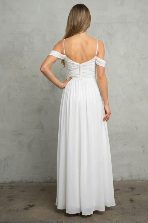Eva USA 3494 Long Sweetheart Ruched Wedding Gown