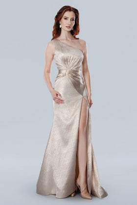 Stella Couture 25333 Long Fitted Metallic Mermaid Formal Prom Dress