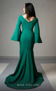 MNM Couture V02044 Mustard Evening Gown with Intricate Detailing