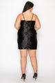 Vestido corto de satén con corsé, talla grande, de Poly USA W1174