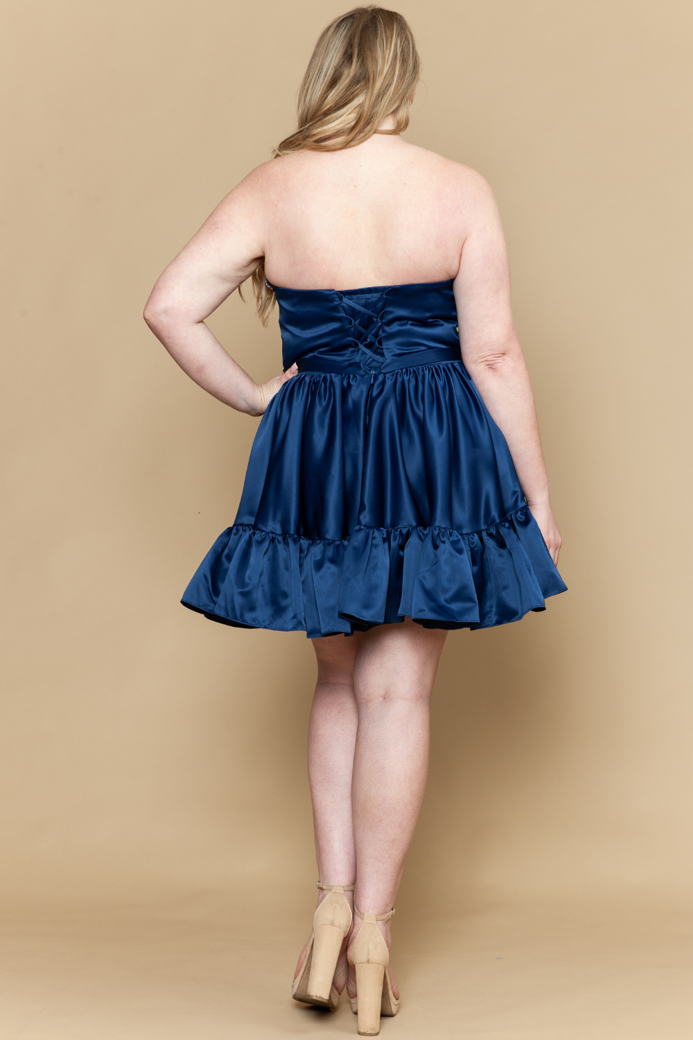 Poly USA Navy Short Cocktail Dresses
