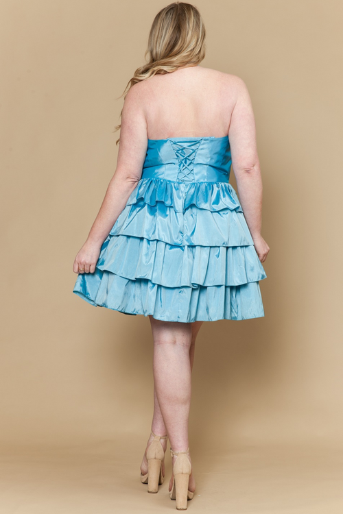 Poly USA Blue Short Cocktail Dresses