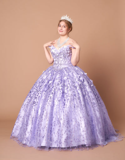 3D Floral Off Shoulder Ball Gown by Calla WB21550