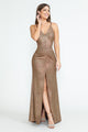 Formal Dress V-Neck Pleated Spaghetti Strap Prom Gown By Lenovia 5302