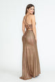 Vestido formal con escote en V, plisado y tirantes finos, de Lenovia 5302
