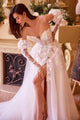 Andrea & Leo WL017 Floral Applique Strapless Wedding Gown