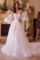 Andrea & Leo WL018 Off Shoulder 3D Floral Wedding Gown