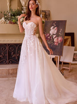 Strapless Long Sleeve Bridal Gown by Ladivine WL032