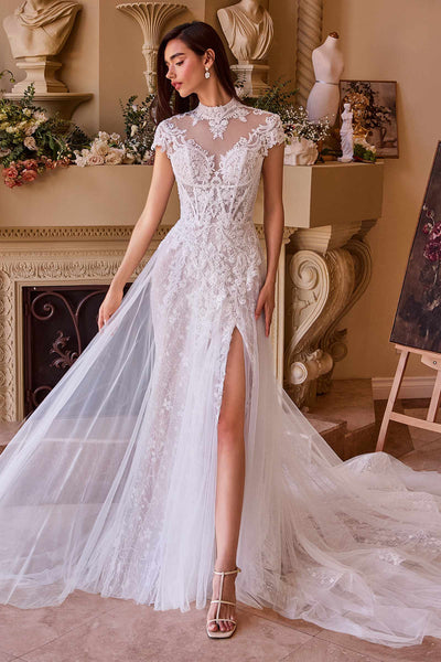 Andrea & Leo WL035 Wedding Dress Lace & Tulle Short Sleeve Gown