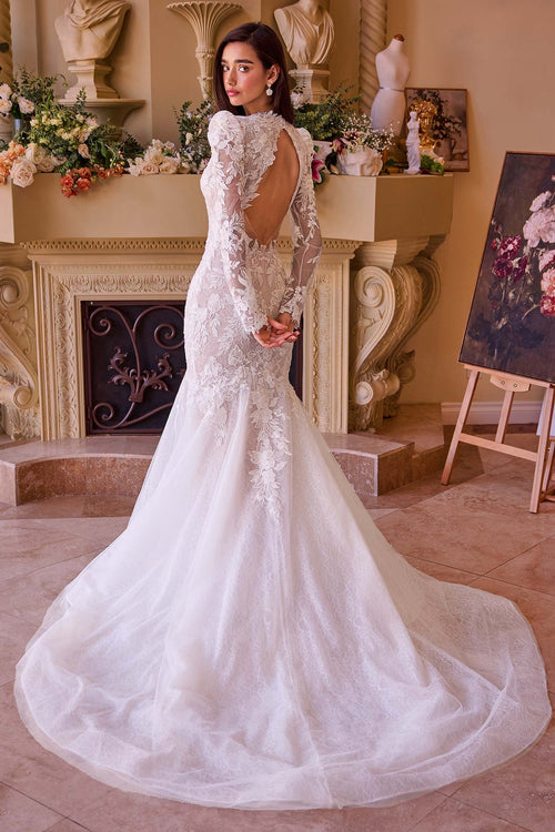 Andrea & Leo WL036 Long Sleeve Lace Mermaid Dress