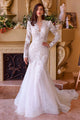 Andrea & Leo WL036 Long Sleeve Lace Mermaid Dress