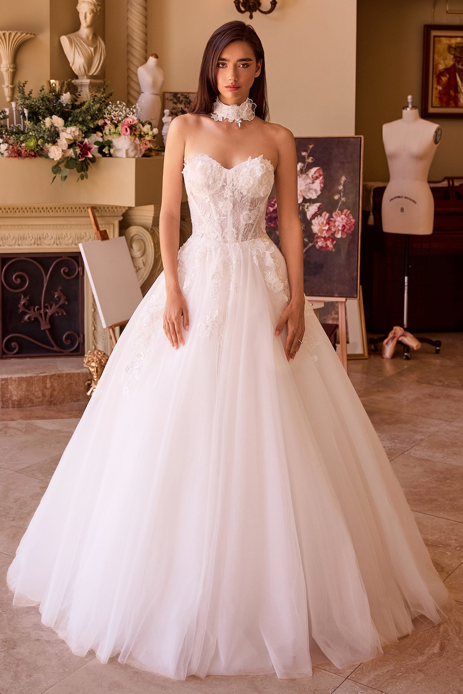 Andrea & Leo WL041 Lace & Tulle Wedding Ball Gown