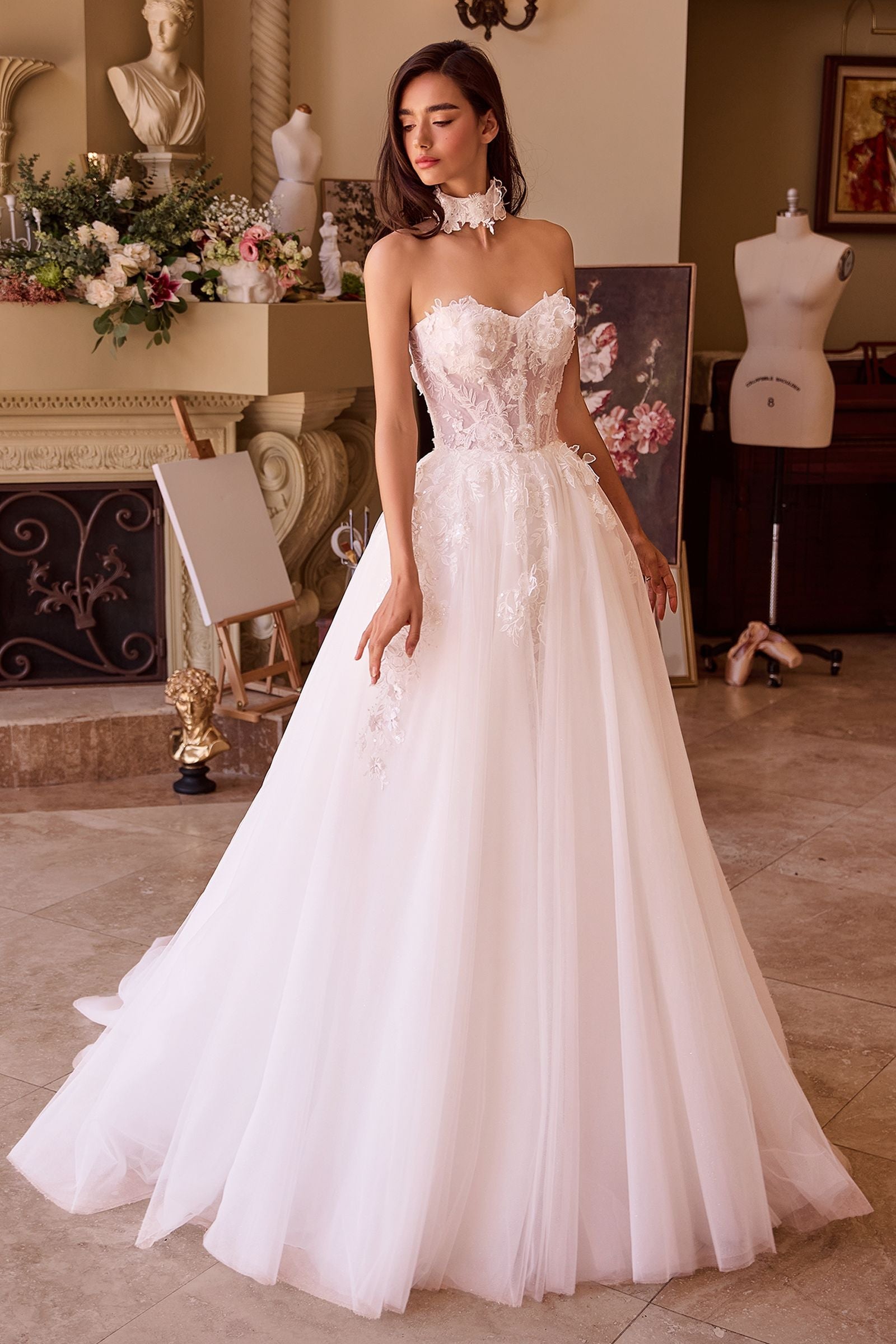 Andrea & Leo WL041 Lace & Tulle Wedding Ball Gown