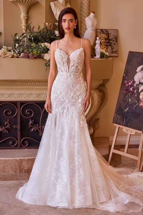 Andrea & Leo WL051 Wedding Dress: Fitted Lace Mermaid Gown