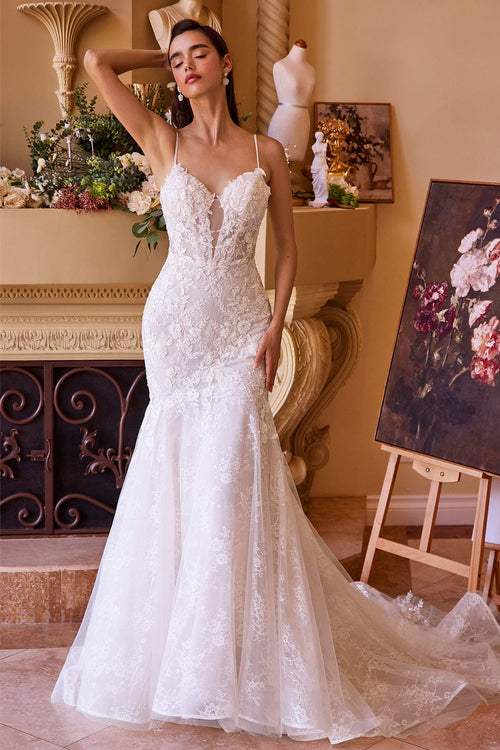 Andrea & Leo WL051 Wedding Dress: Fitted Lace Mermaid Gown
