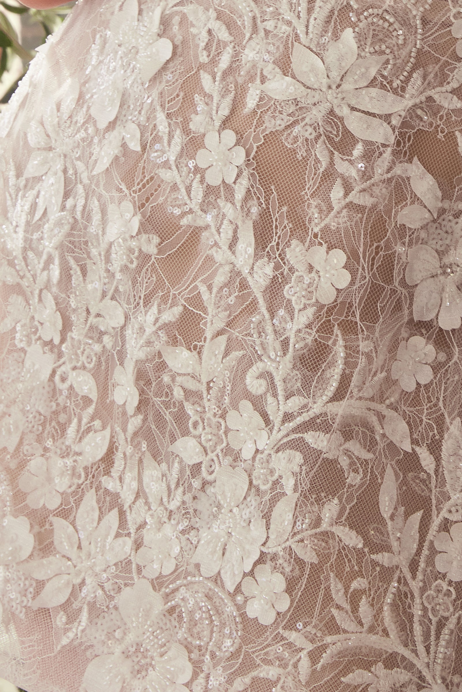 Andrea & Leo WL084 Strapless Lace Appliqué Short Bridal Dress