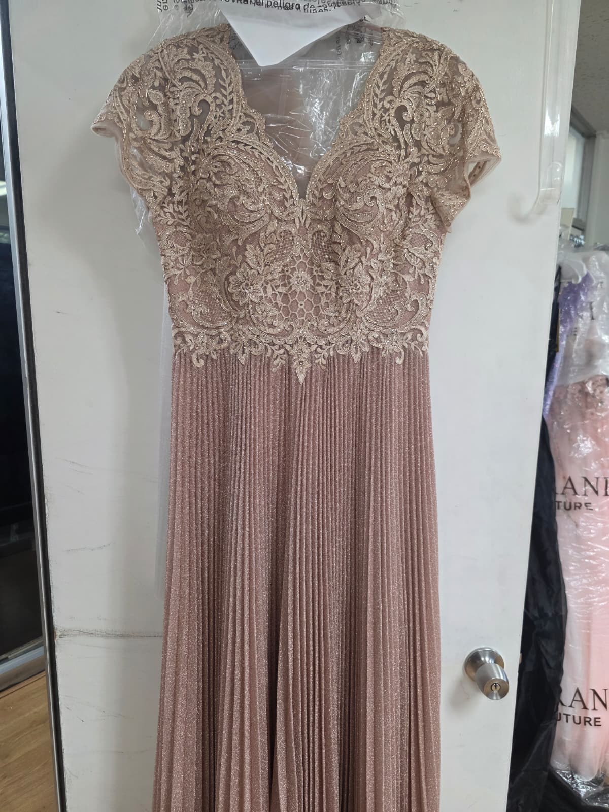 Clearance Blush Size M Short Sleeve Mother Of The Bride Gown By Lenovia 8139