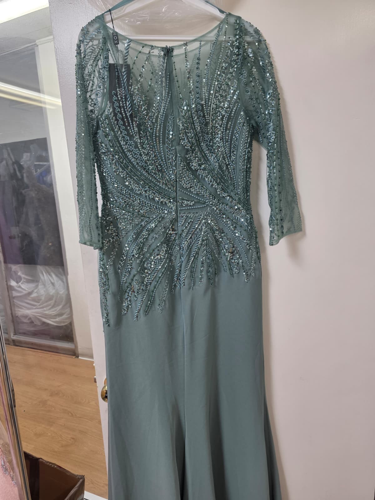 Clearance Green Size 10W Beaded Dress By Nox Anabel MH137