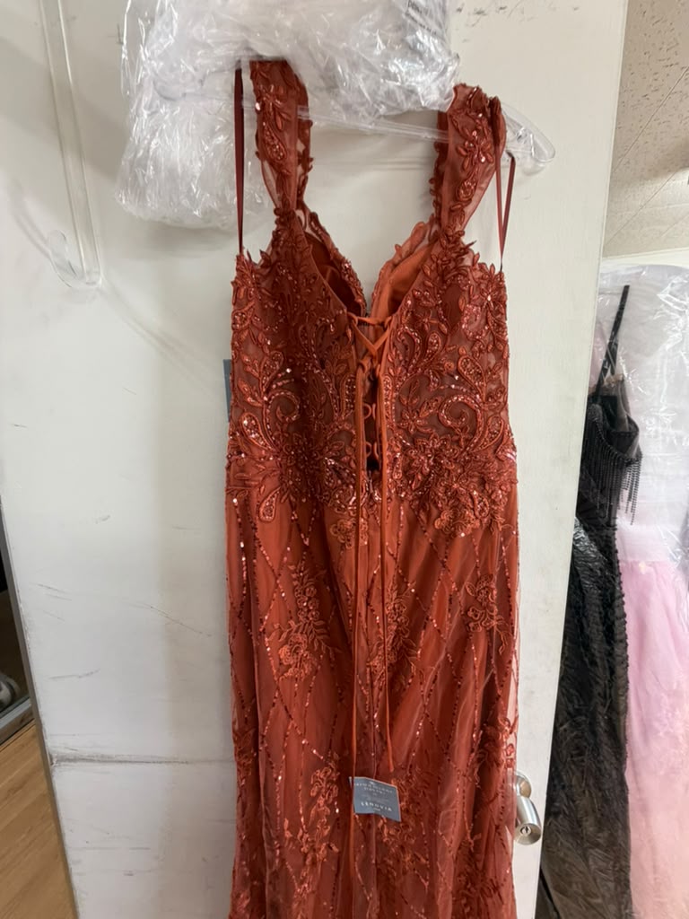 Clearance Sienna Size 2XL Fitted Embellished Formal Evening Gown by Lenovia 8350