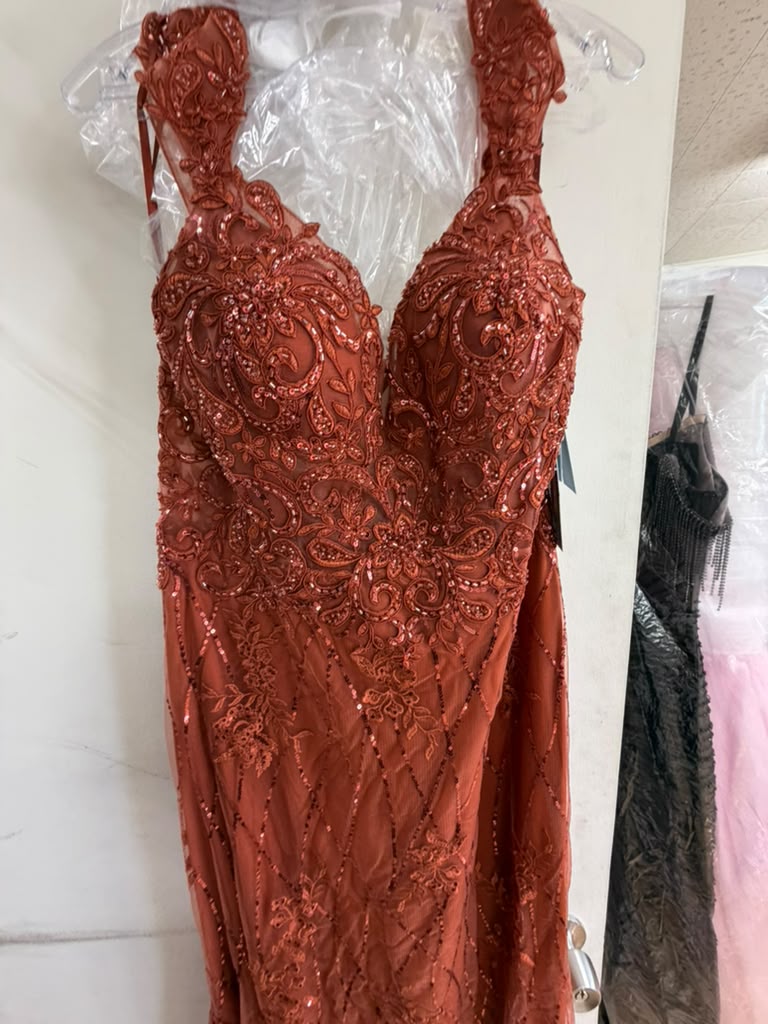 Clearance Sienna Size 2XL Fitted Embellished Formal Evening Gown by Lenovia 8350